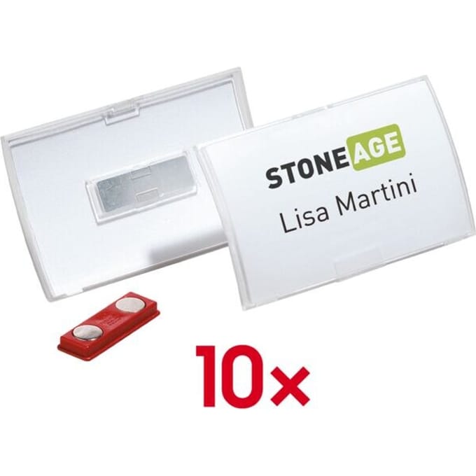 Durable 821219 Naamplaatje CLICK FOLD MAGNET 40x75mm - 8212 (b x h) 40 mm x 75 mm magneet 10 stuk(s)