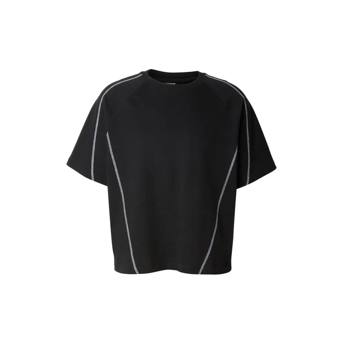 Urban Classics - Contrast Seam Peached Heavy Heren Tshirt - S - Zwart