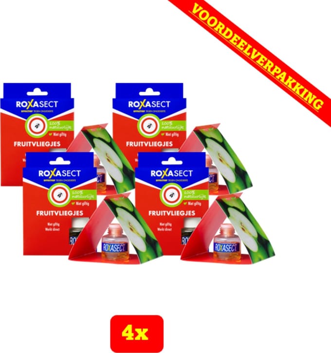 4X Roxasect Fruitvliegjesval - Voordeelverpakking!