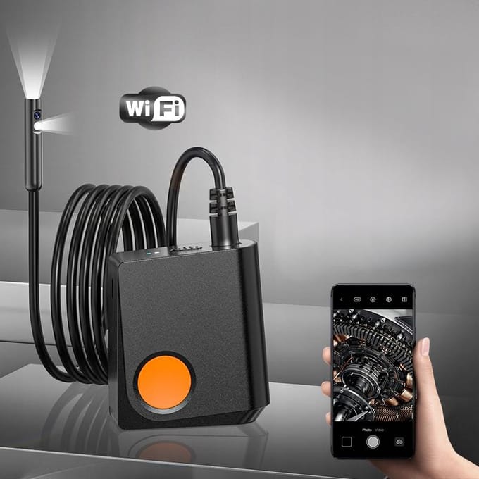 Benetech - Endoscoop Inspectiecamera - Dual Lens - WiFi - 5.5mm - 5 Meter Semi-Rigide Kabel - Full HD - IP67