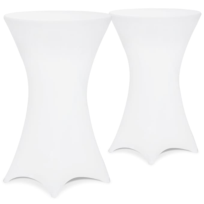 Detex 2x Tafelrok Statafel - Ø70-75cm 30°C Wasbaar – Wit