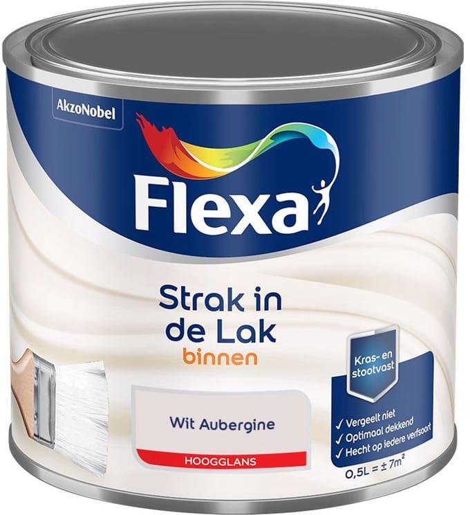 Flexa - Strak In De Lak Binnenlak Hoogglans - Wit Aubergine - Mengverf - 500 Ml