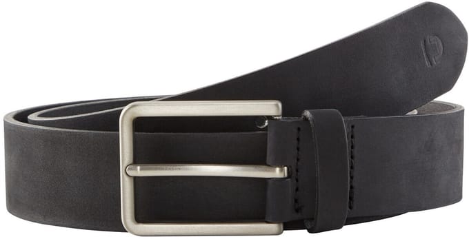 Tom Tailor Denim - Lederen riem met vierkante gesp - Maat 95 - black uni