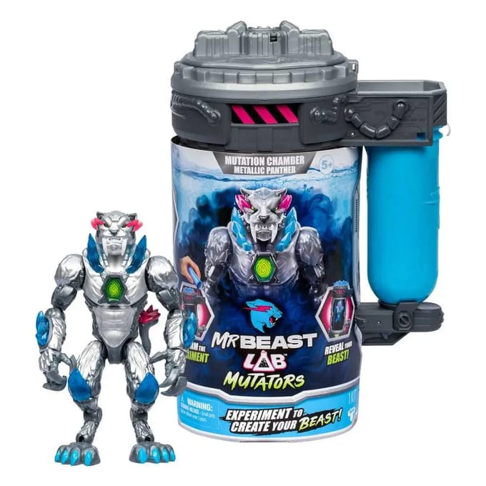 MrBeast Lab Mutators - Mutatie Kamer Metallic Panther - Maak je eigen MrBeast Actiefiguur