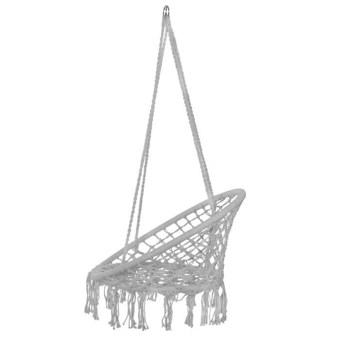 Springos Hangstoel | Binnen & Buiten | Belastbaar tot 150 kg | 120 x 79 cm | Grijs