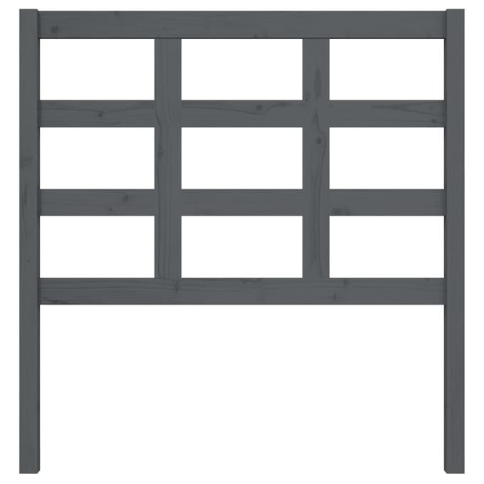 vidaXL - Hoofdbord - 95,5x4x100 - cm - massief - grenenhout - grijs