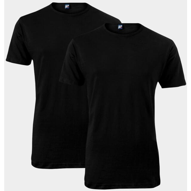 Alan Red Derby Extra Lang T-Shirt Zwart (2-Pack) - Maat M - Heren - Basic T-shirt