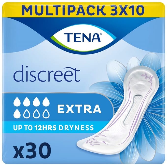 TENA Discreet Extra – verbanden voor matig urineverlies – 30 stuks