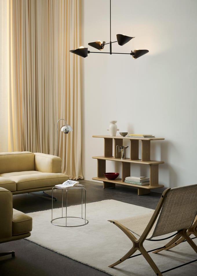 &Tradition Bloempot VP12 vloerlamp - chroom gepolijst