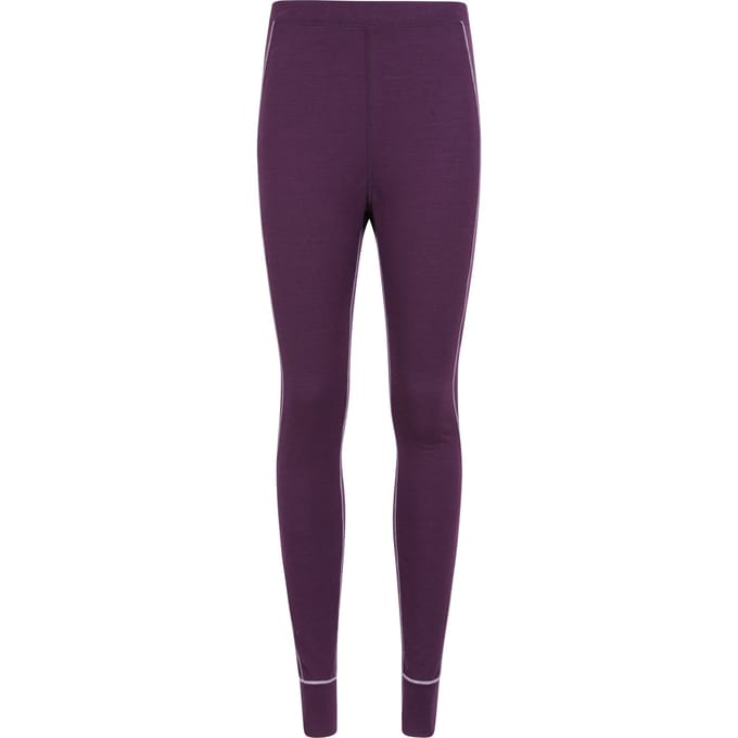 Mountain Warehouse Dames/Dames Asgard Merino Wol Thermische Base Layer Legging (Paars)