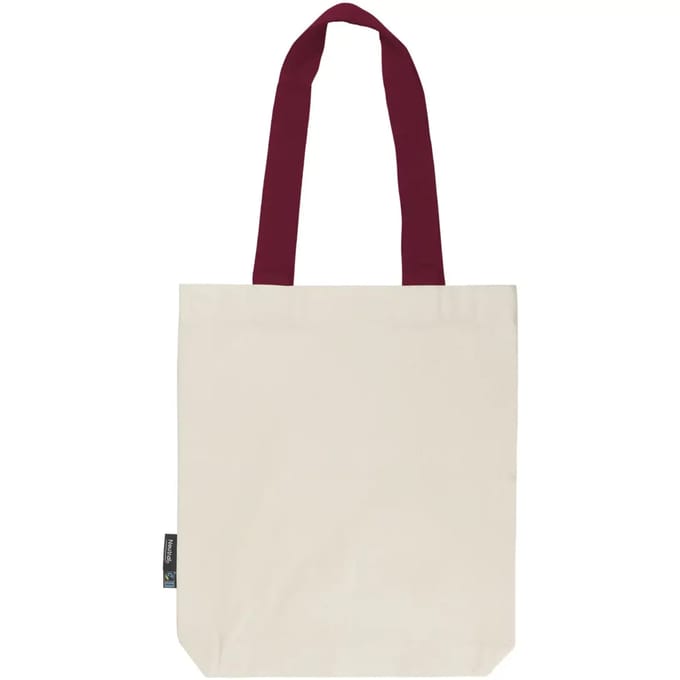 Tote bag met contrasterende handvatten Neutral Twill
