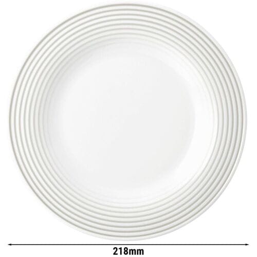 (6 stuks) SELTMANN WEIDEN Bord - plat - Ø 215mm - Parelgrijs