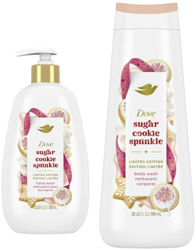 Dove sugar cookie sprinkle hand wash + body wash Limited edition