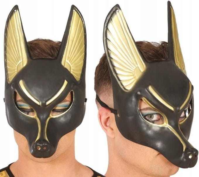 Masque du Dieu Égyptien Anubis Chacal Égypte Ancienne Carnaval Déguisement Bal
