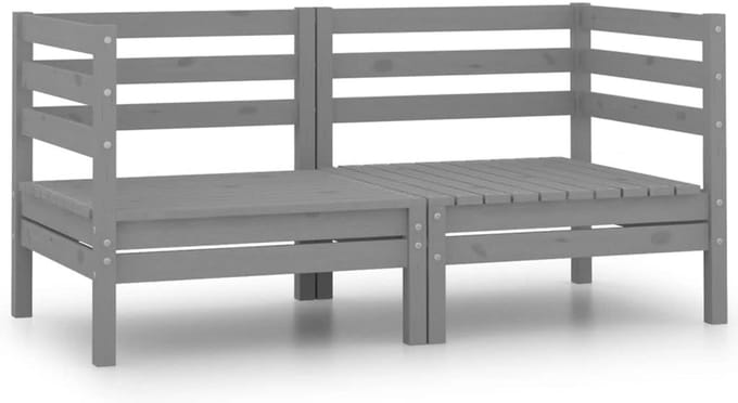 Modulaire 2-zits tuinbank van massief grenenhout