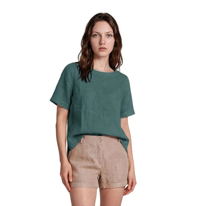 Vrouwenblouse Haris Cotton Essentials Split Hem