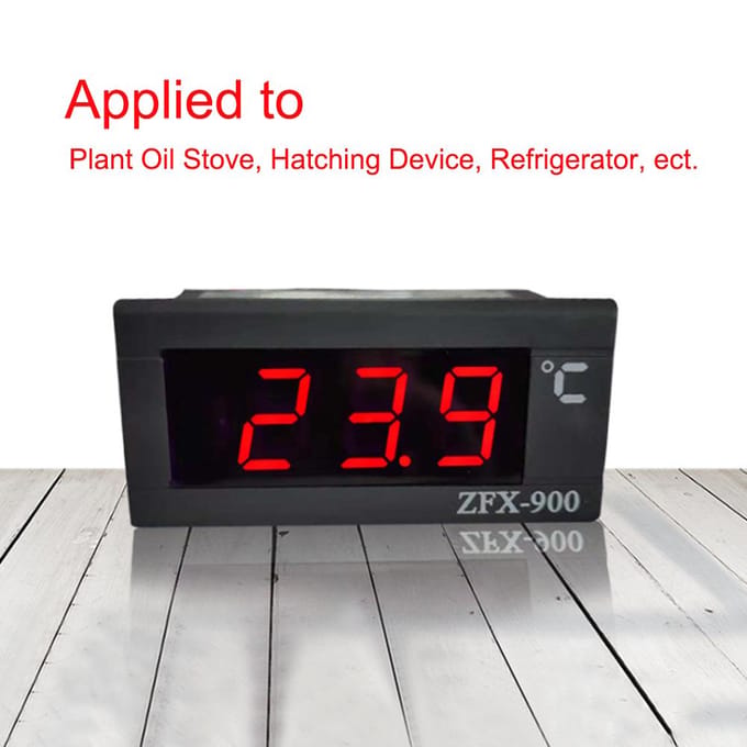ZFX-900 ingebouwde temperatuurmeter Intelligent digitaal temperatuurdisplay voor koelkast zwart