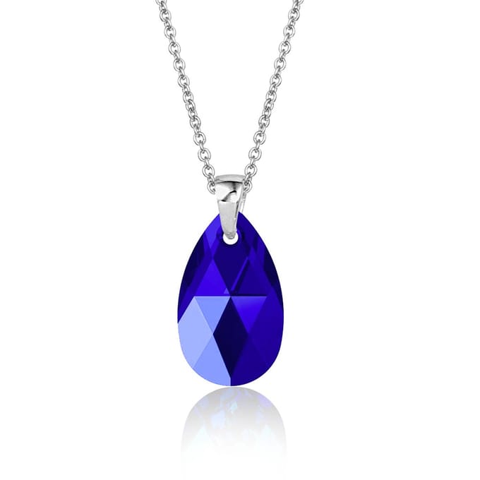 Montebello Ketting Primula - 925 Zilver - Swarovski Druppel - 20mm - 45cm