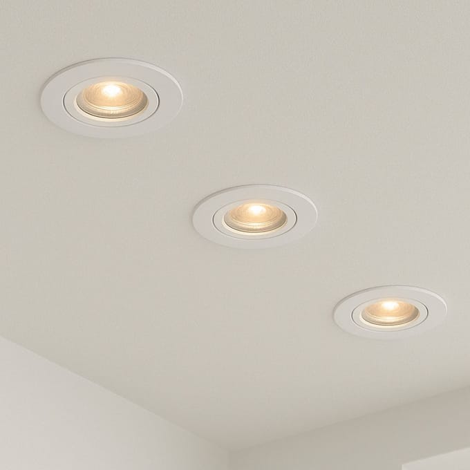 Calex Slimme Inbouwspot - Smart LED Downlight Dimbaar - Kantelbaar - Warm Wit Licht - Wit