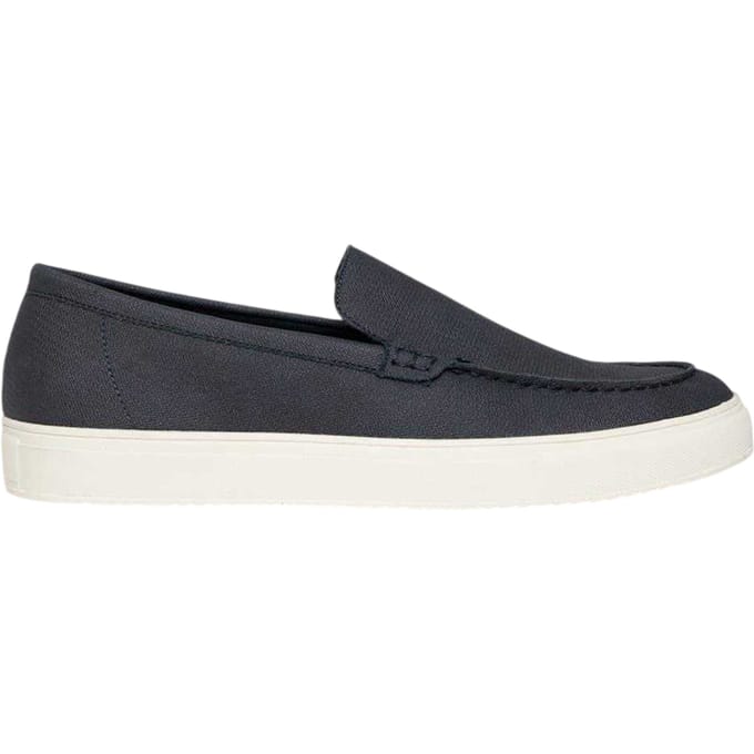 Threadbare Heren Anthony platte canvas loafers (Marine)