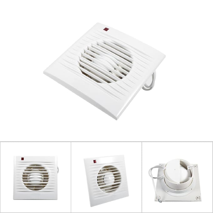 Ventilerende Afzuigventilator Voor Badkamer Toilet Keuken Raam Wandmontage 220V 4 wit
