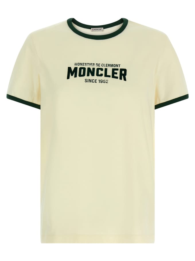 Moncler Beige Katoenen T-Shirt