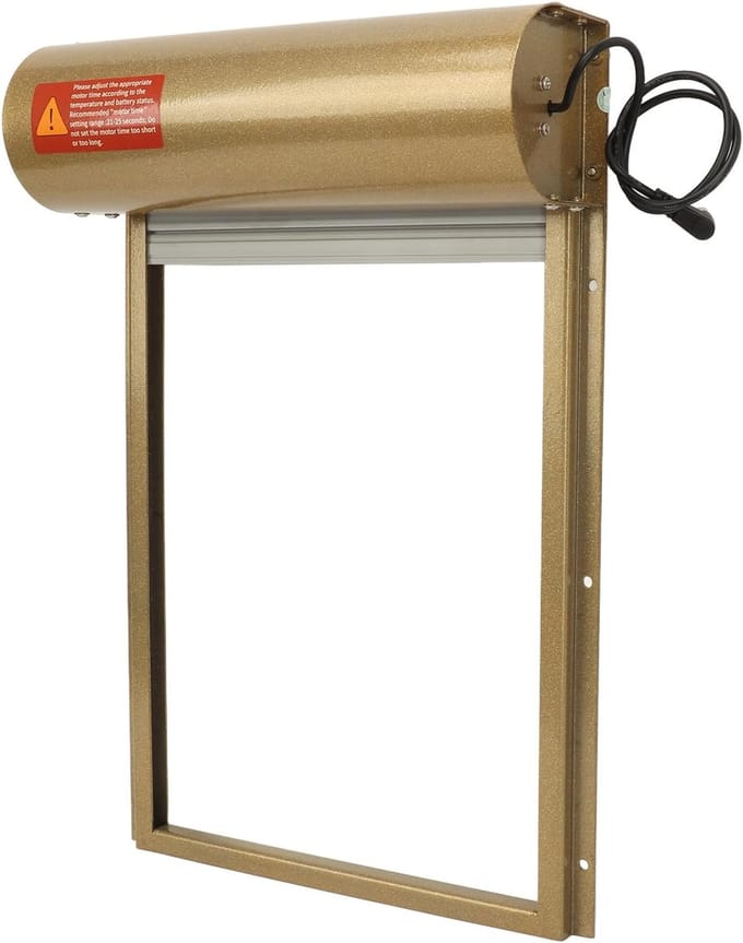 Automatische Kippenhokdeur - Hokdeur Timer - Pluimvee Houden - LED Display - 41 x 28 x 11 cm - Goud