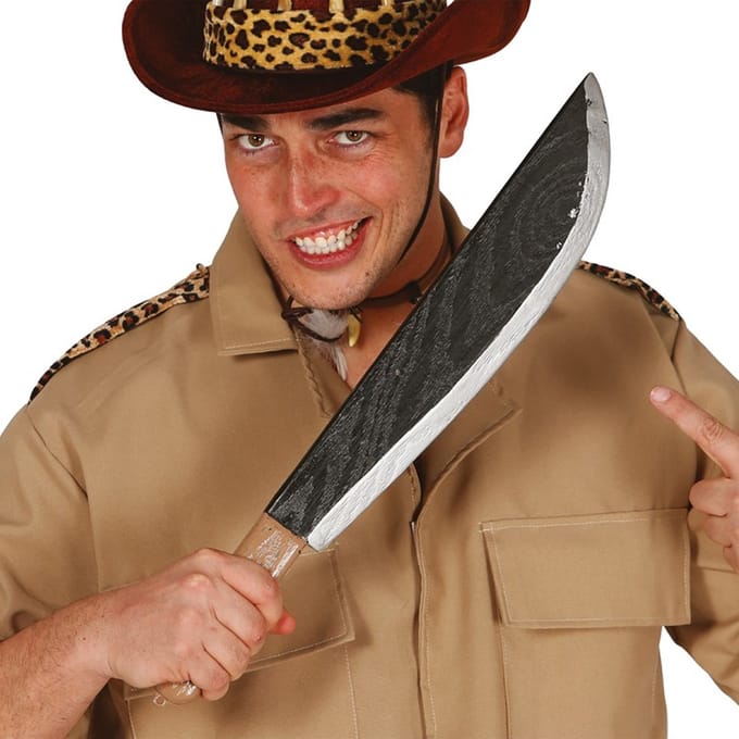 Halloween machete mes - groot - 53 cm - kunststof - kapmes - Halloween thema
