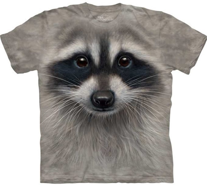 T-shirt Raccoon Face S