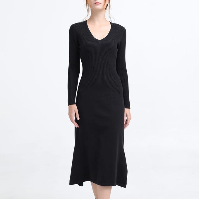 MIDI JUMPER -TRAND MET V -NACKLINE