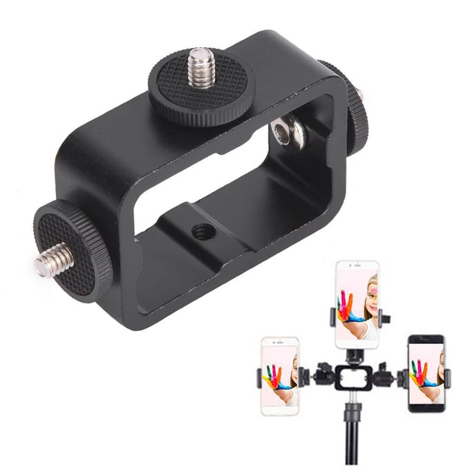 Multifunctionele Mobiele Telefoon Cliphouder 3-Posities Beugel voor Live Uitzending Selfie voor Camera black