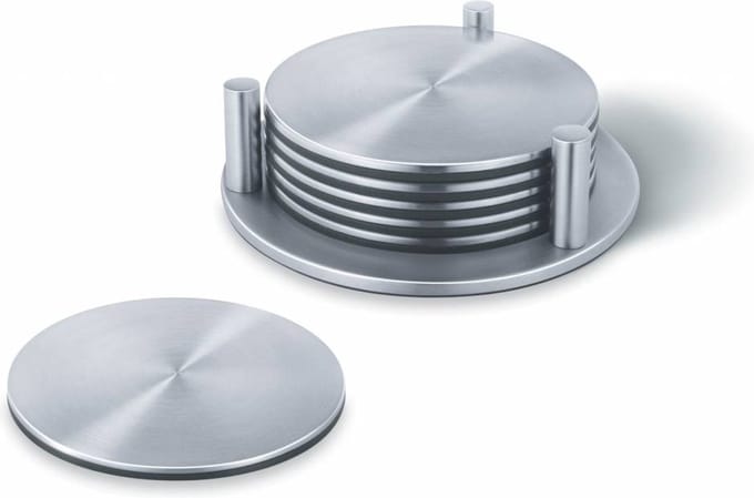 ZACK REGIO coaster set of 6 with holder 20374