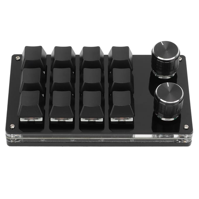 Clavier mécanique macro à une main 12 touches multifonctions programmables à faire soi-même pour les jeux de bureau