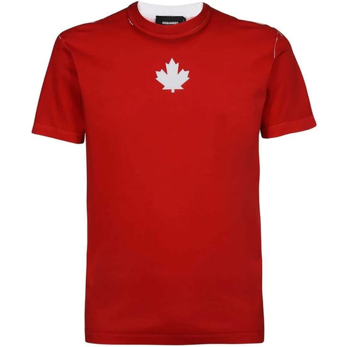 Dsquared2 Cool Fit Team Logo Rood T-shirt
