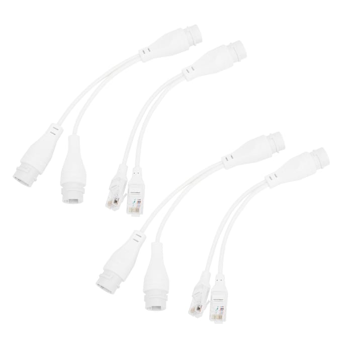 2-delige PoE-splitter/separator-adapterkabel 1 naar 2 CCTV-videotransmissie regenbestendige injector