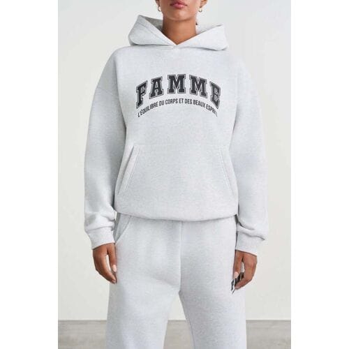 FAMME Équilibre Oversized Hoodie Grey S