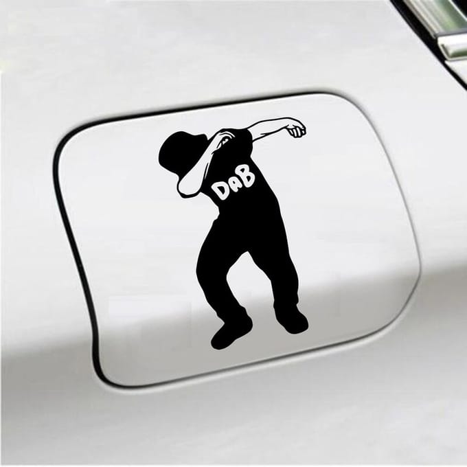 Bumpersticker - Dab - 15 X 10 - Zwart