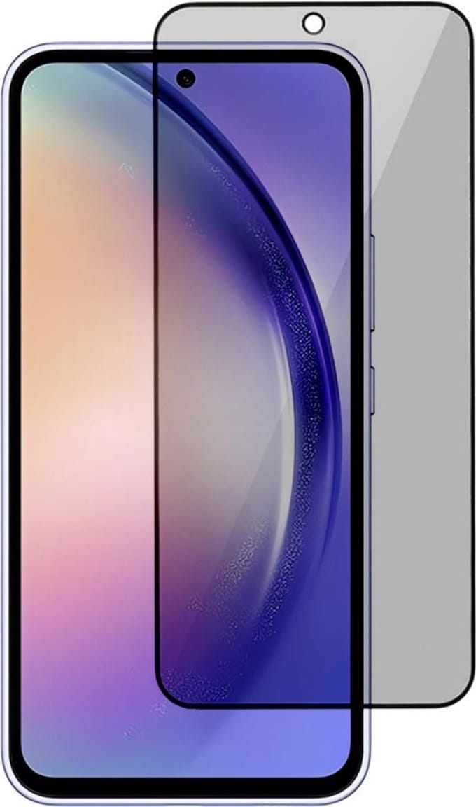Coverup Screen Protector - Geschikt voor Samsung Galaxy A55 Screen Protector - Coverup Privacy Tempered Glass - Transparant