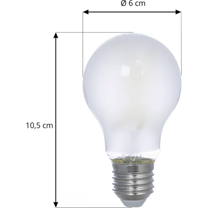 Arcchio LED filament lamp, E27 2,2W, mat, 3000K, 470 lm