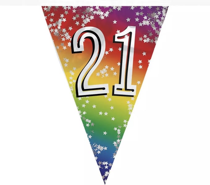 Vlaggenlijn 21 jaar - 6 meter