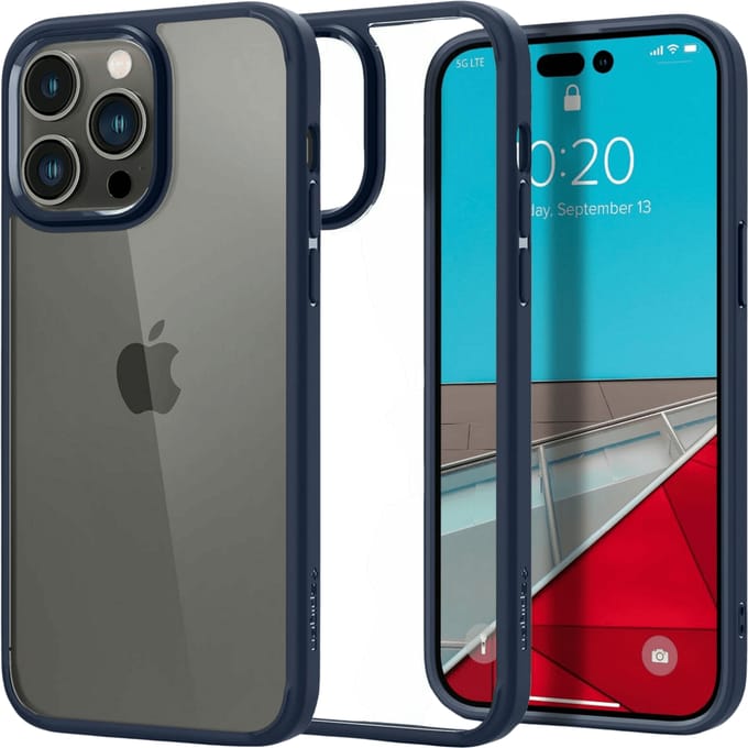 Spigen Ultra Hybrid Apple iPhone 14 Pro Hoesje Back Cover Navy