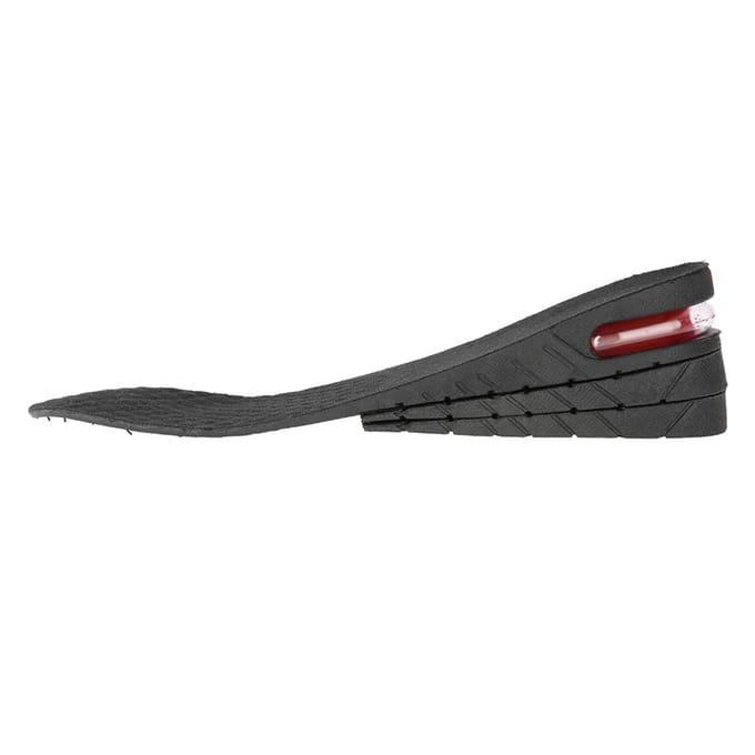 Semelles à quatre couches à hauteur réglable Unisexe PU Talonnette Hauteur Plus Grande Semelles 03 2 layers black