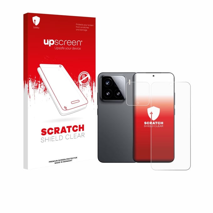upscreen - Screenprotector voor Xiaomi 15 (Voor+Camera) - Folie Beschermfolie transparant