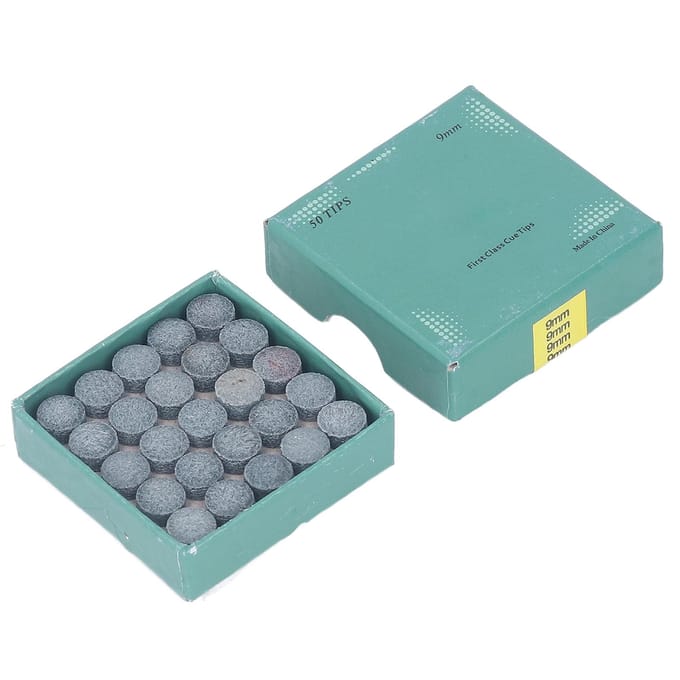 50 STUKS Biljart Pool Keu Tips PU Stick Tips Vervanging voor Pool Keuen en Snooker Accessoires 9mm 0.35in gray