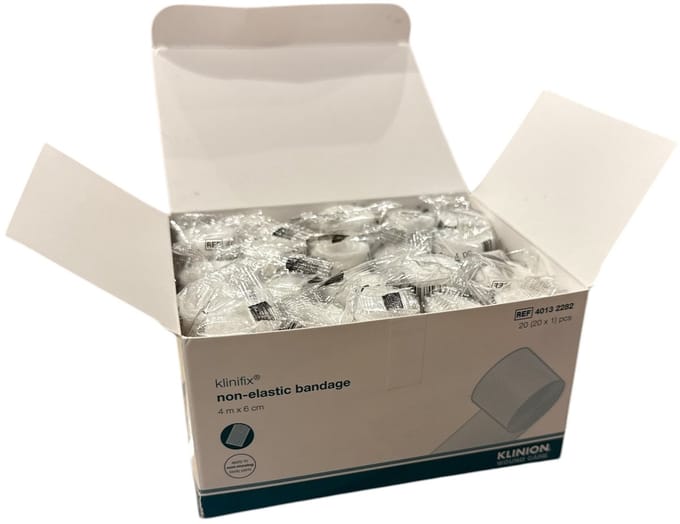 Klinifix niet-elastisch fixatiewindsel 6cmx4m - 20 stuks