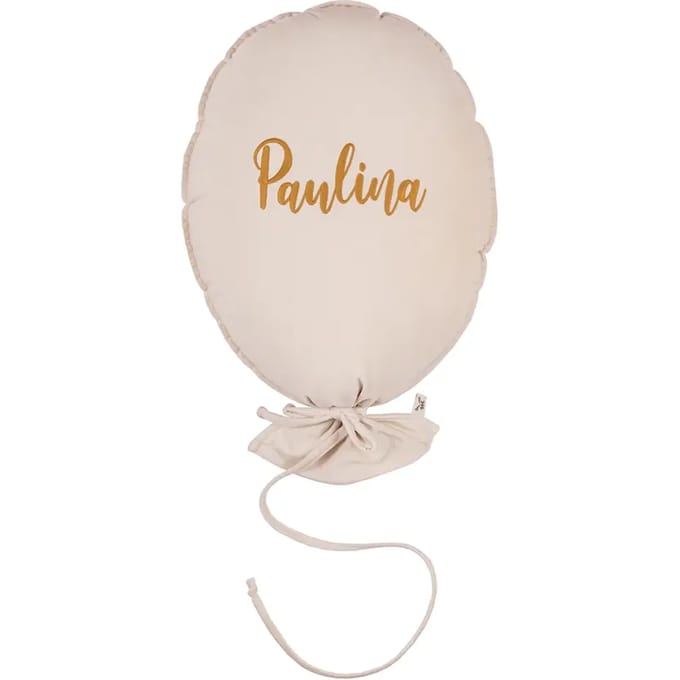 Deluxe vanillecrème balonkussen gepersonaliseerd Malomi Kids