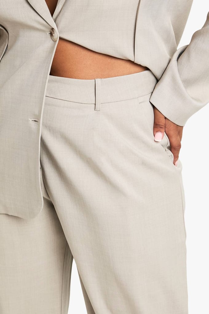 boohoo Dames Plus Op Maat Gemaakte Boyfriendbroek | Verstandig | Maat: 48