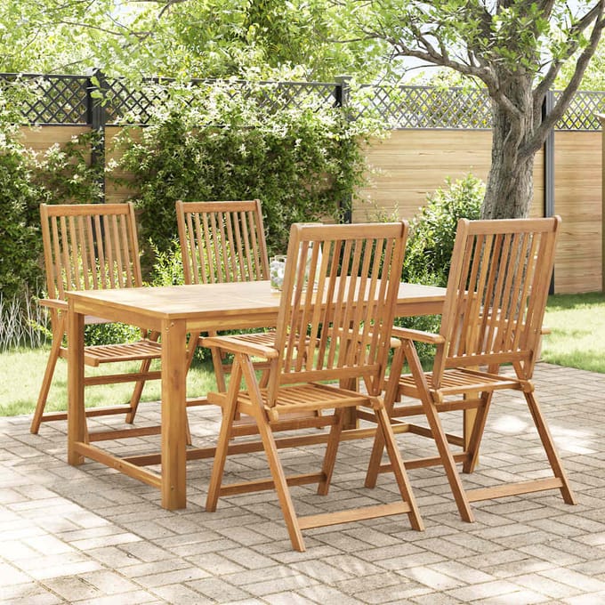 vidaXL - Klapstoelen - 4 - stuks - van - massief - acaciahout