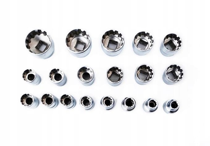 Spline Dopslagsleutel Set 1/2" 8-32mm 19 Delig