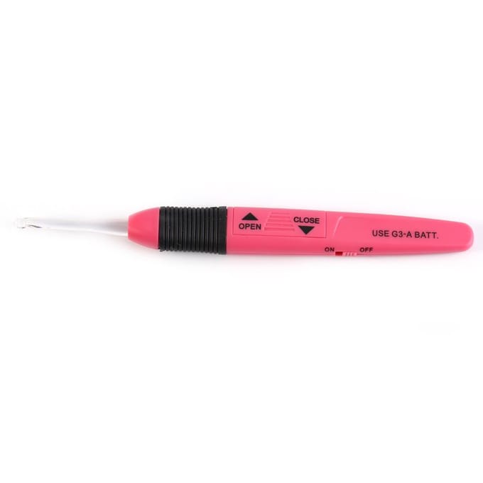 1 pcs Led Light Up Crochet Hook Knitting Needles Weave Sewing Tool Accessories 4.0mm